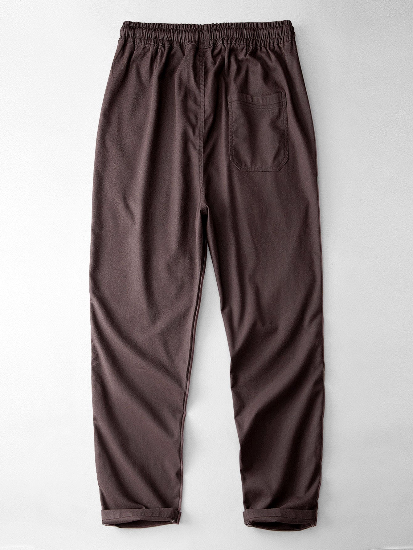 Stripe Textured Knit Shirt & Straight Leg Linen Pants