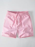 Relax Fit Pink Panther Print Crew Collar T-Shirt  & Drawstring Jersey 7" Shorts