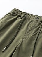 Drawstring Nylon Cargo Shorts