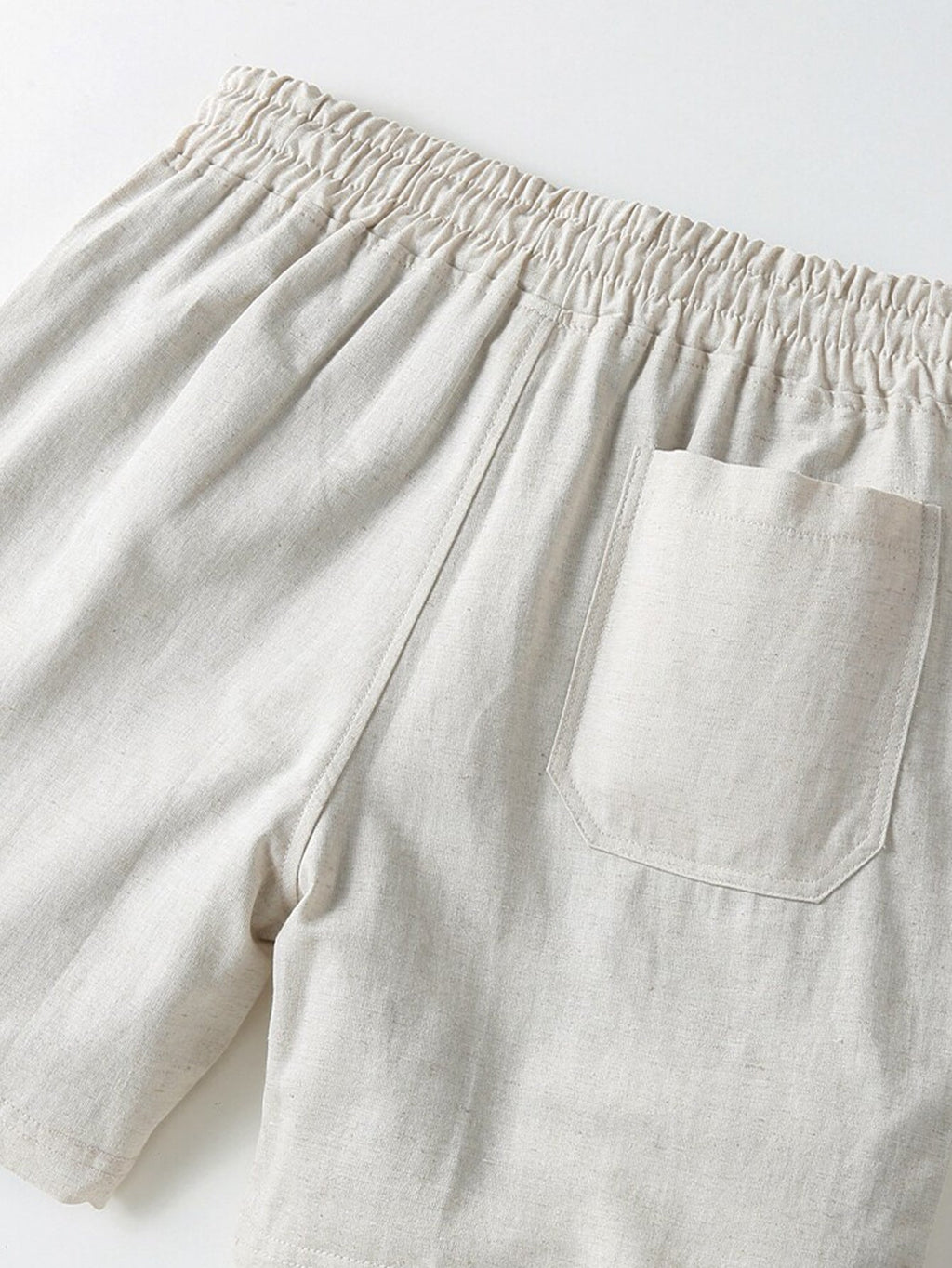 Cotton Linen Drawstring 5" Shorts