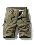Drawstring Nylon Cargo Shorts