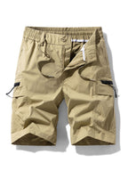 Drawstring Nylon Cargo Shorts