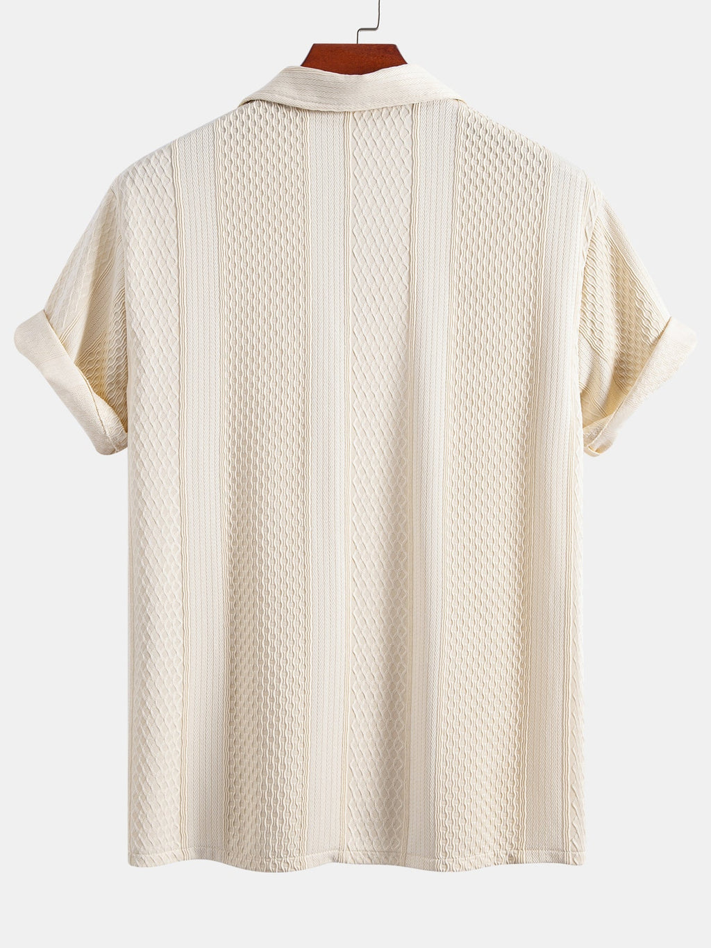 Geometric Jacquard Button Up Shirt