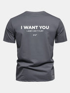 Regular Fit I Want You Back Print Cotton T-Shirt
