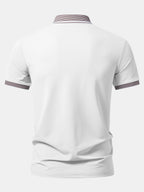 Contrast Stripe Trim Polo