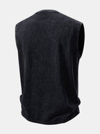 Cool Duck Print Washed Distressed Tank Top