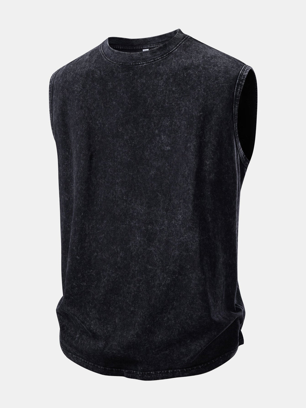 I Want You Print Washed Distressed Tank Top