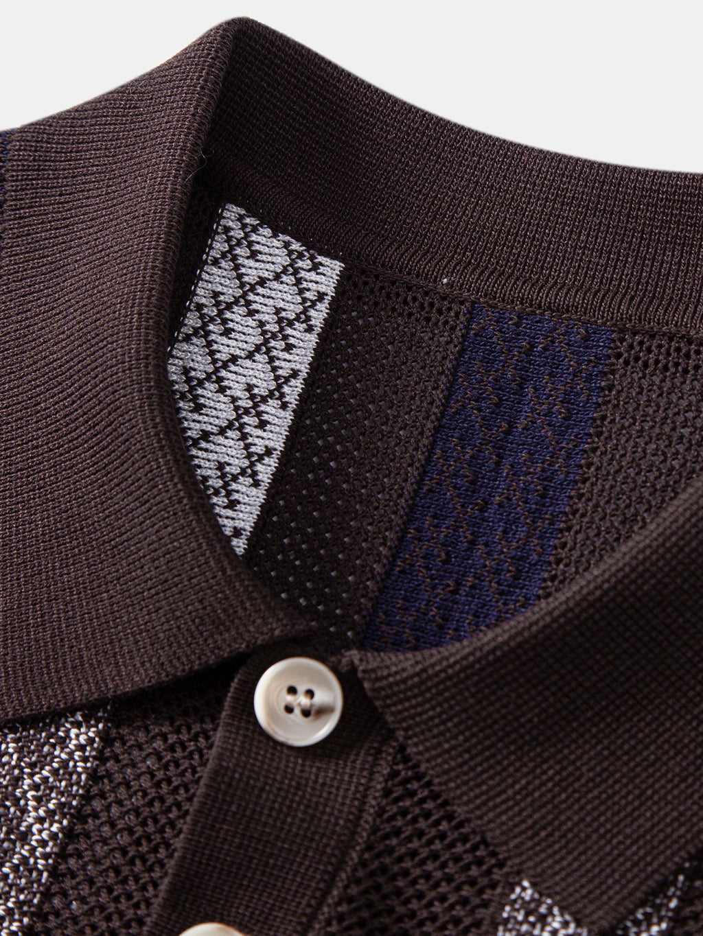 Striped Textured Knit Polo & Elastic Waist Chino Shorts
