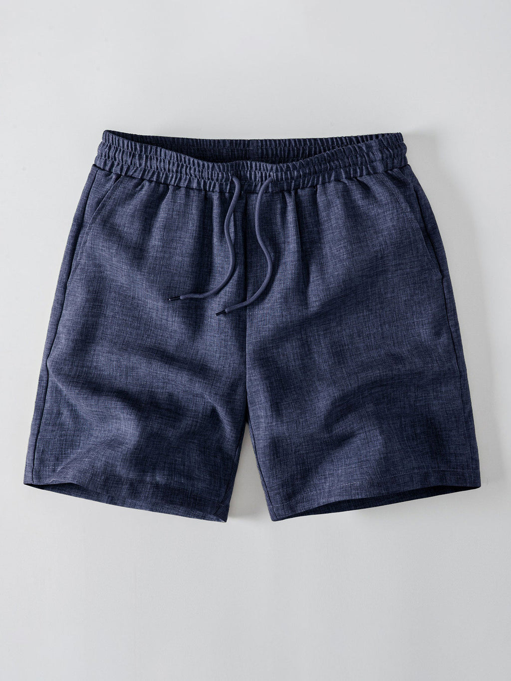 Linen Look Button Up Shirt & Drawstring 7" Shorts