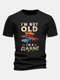 Regular Fit Vintage Car Print Cotton T-Shirt