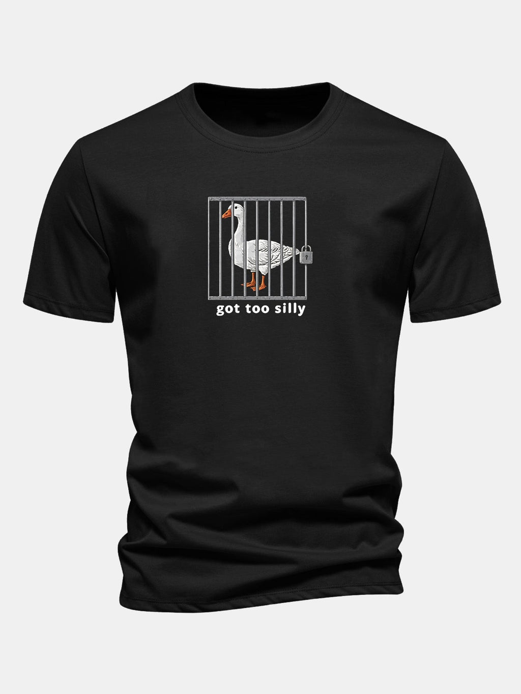 Regular Fit Silly Goose Print Cotton T-Shirt