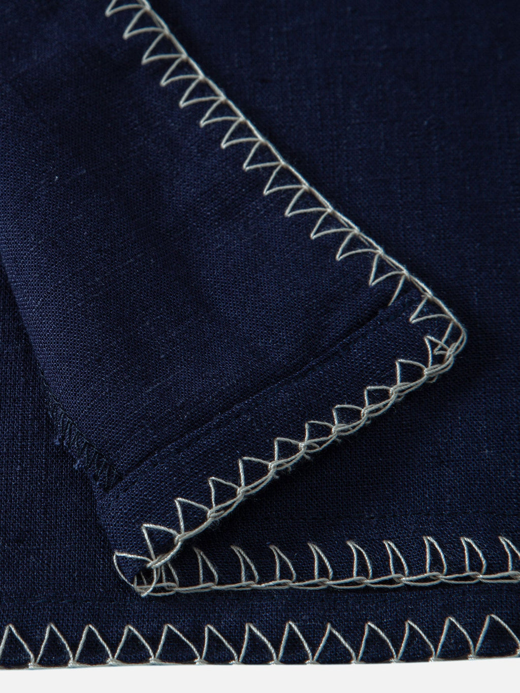 Contrast Stitching Linen Rayon Blend Cuban Shirt