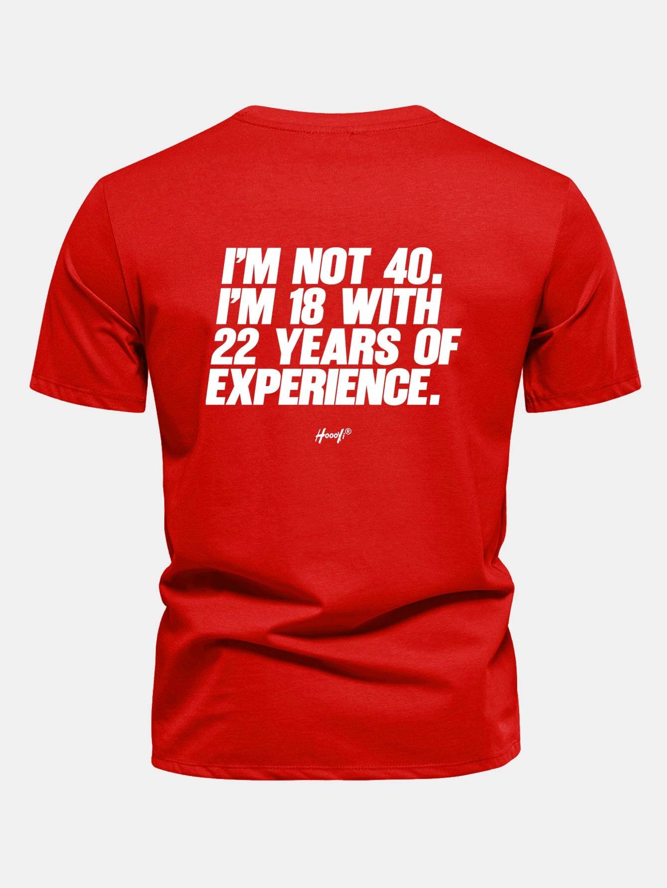 Regular Fit I’m Not 40 I’m 18 With 22 Years Of Experience Back Print Cotton T-Shirt