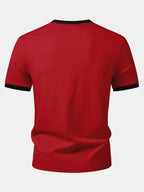 California Mountain Print Contrast Ringer T-Shirt