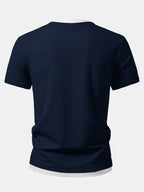 2 In 1 Ribbed Notched Collar T-Shirt & Ribbed 7" Shorts