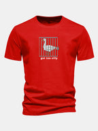 Regular Fit Silly Goose Print Cotton T-Shirt