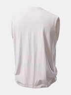 Original Motors Print Washed Distressed Tank Top