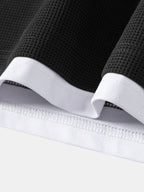Relax Fit 2 In 1 Waffle Crew Collar T-Shirt