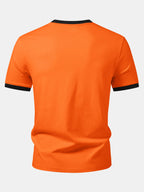 California Mountain Print Contrast Ringer T-Shirt