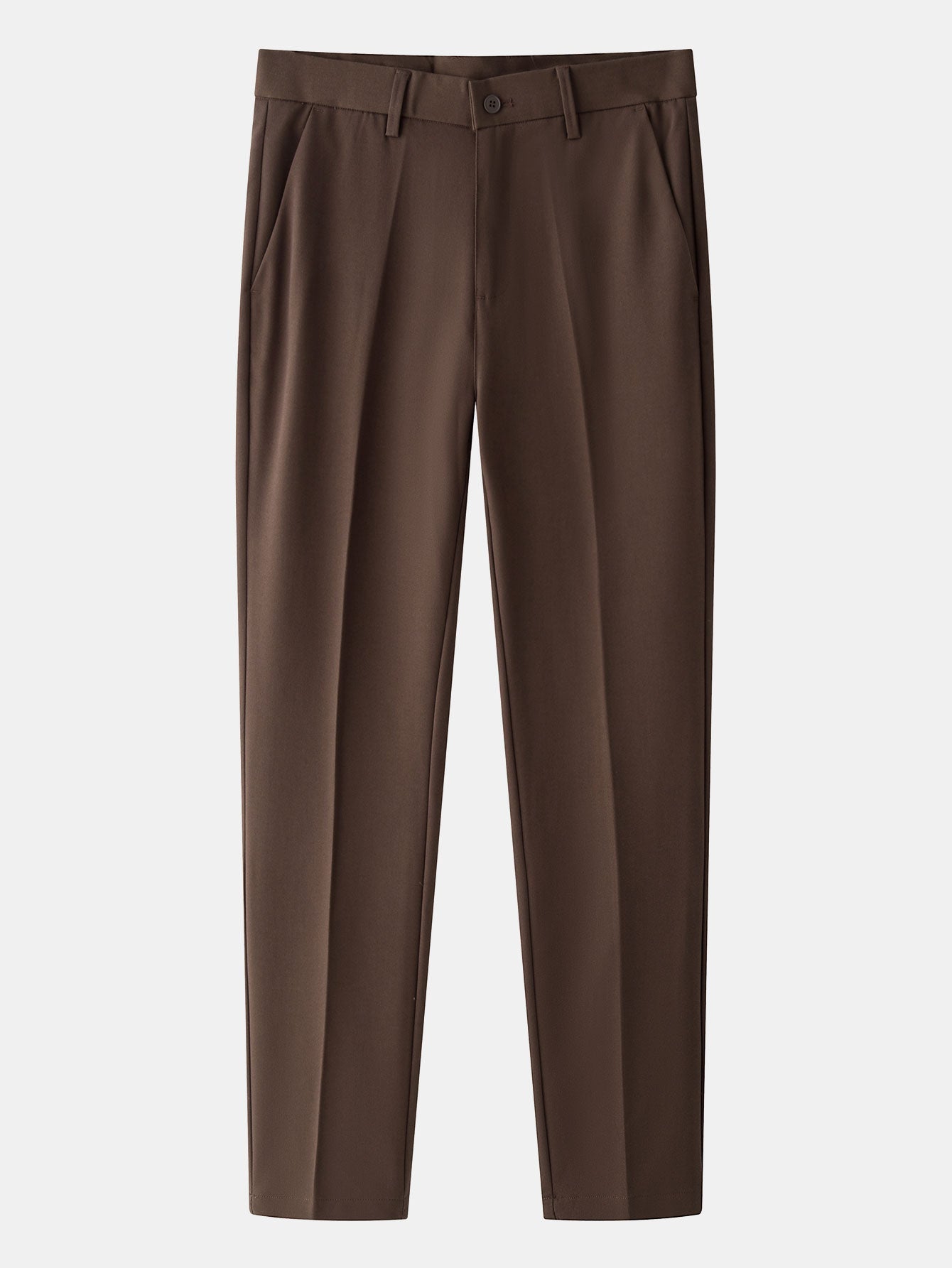 Contrast Striped Ribbed Knit Polo & Slim Fit Tapered Trousers