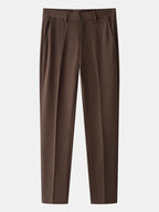 Linen Textured Knit Polo & Slim Fit Tapered Trousers