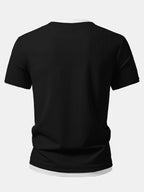 2 In 1 Ribbed Notched Collar T-Shirt & Ribbed 7" Shorts