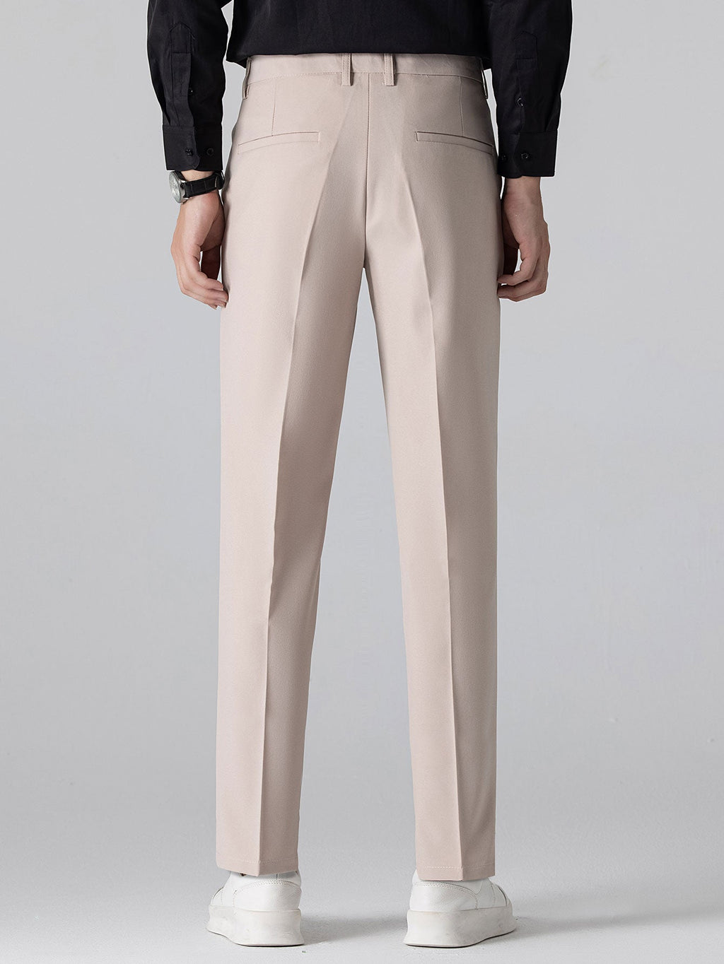 Contrast Geometry Jacquard Knit Polo & Slim Fit Tapered Trousers