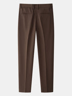 Contrast Striped Ribbed Knit Polo & Slim Fit Tapered Trousers