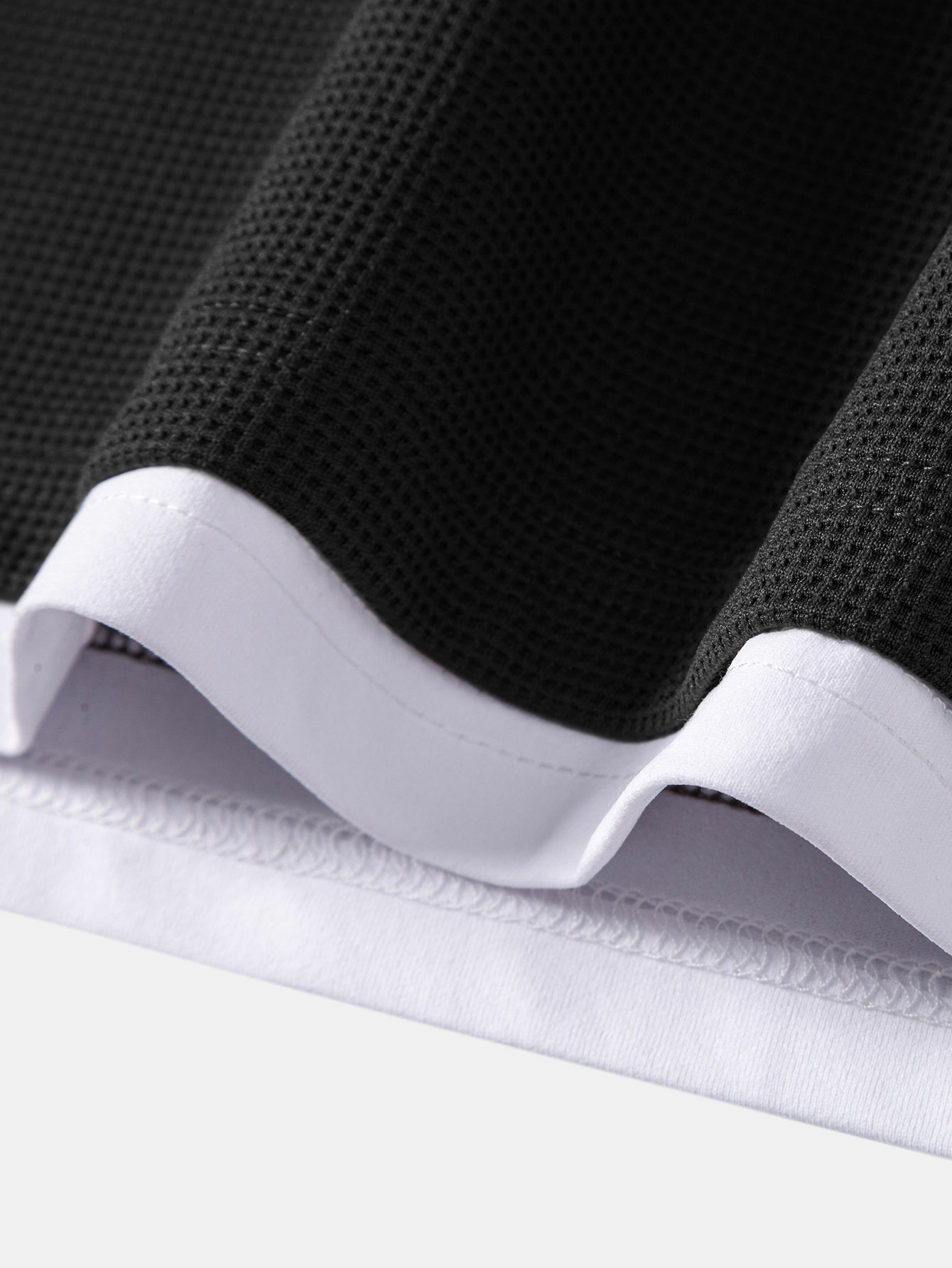 Relax Fit 2 In 1 Waffle Notched Collar T-Shirt