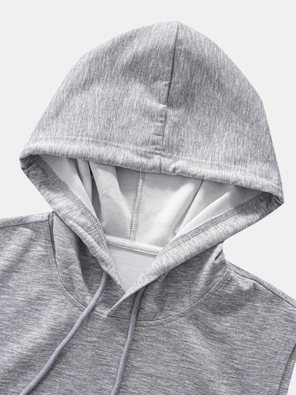 Curved Hem Sleeveless Hooded Tank Top