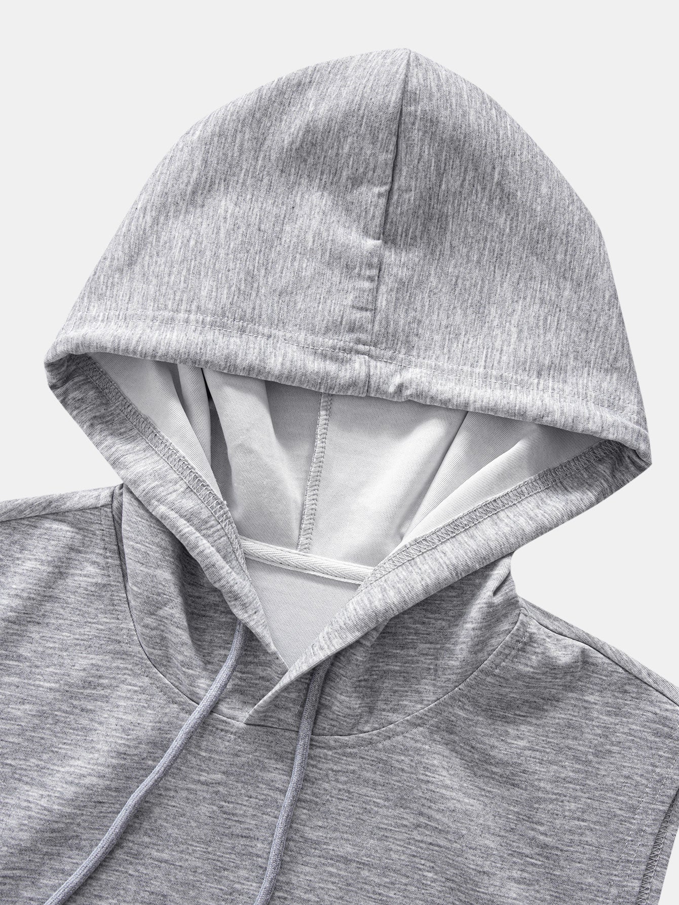 Curved Hem Sleeveless Hooded Tank Top