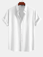Crinkled Textured Button Down Shirt