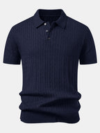Twisted Jacquard Knit Polo & Slim Fit Tapered Trousers