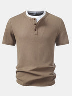2 In 1 Waffle Henley Shirt
