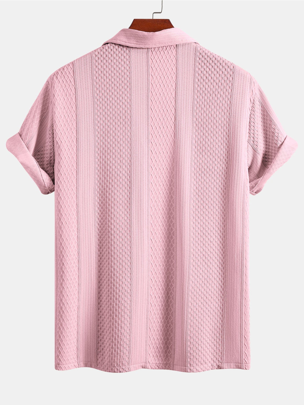 Geometric Jacquard Button Up Shirt