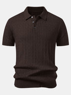 Twisted Jacquard Knit Polo & Slim Fit Tapered Trousers