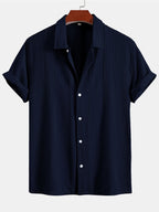 Geometric Jacquard Button Up Shirt