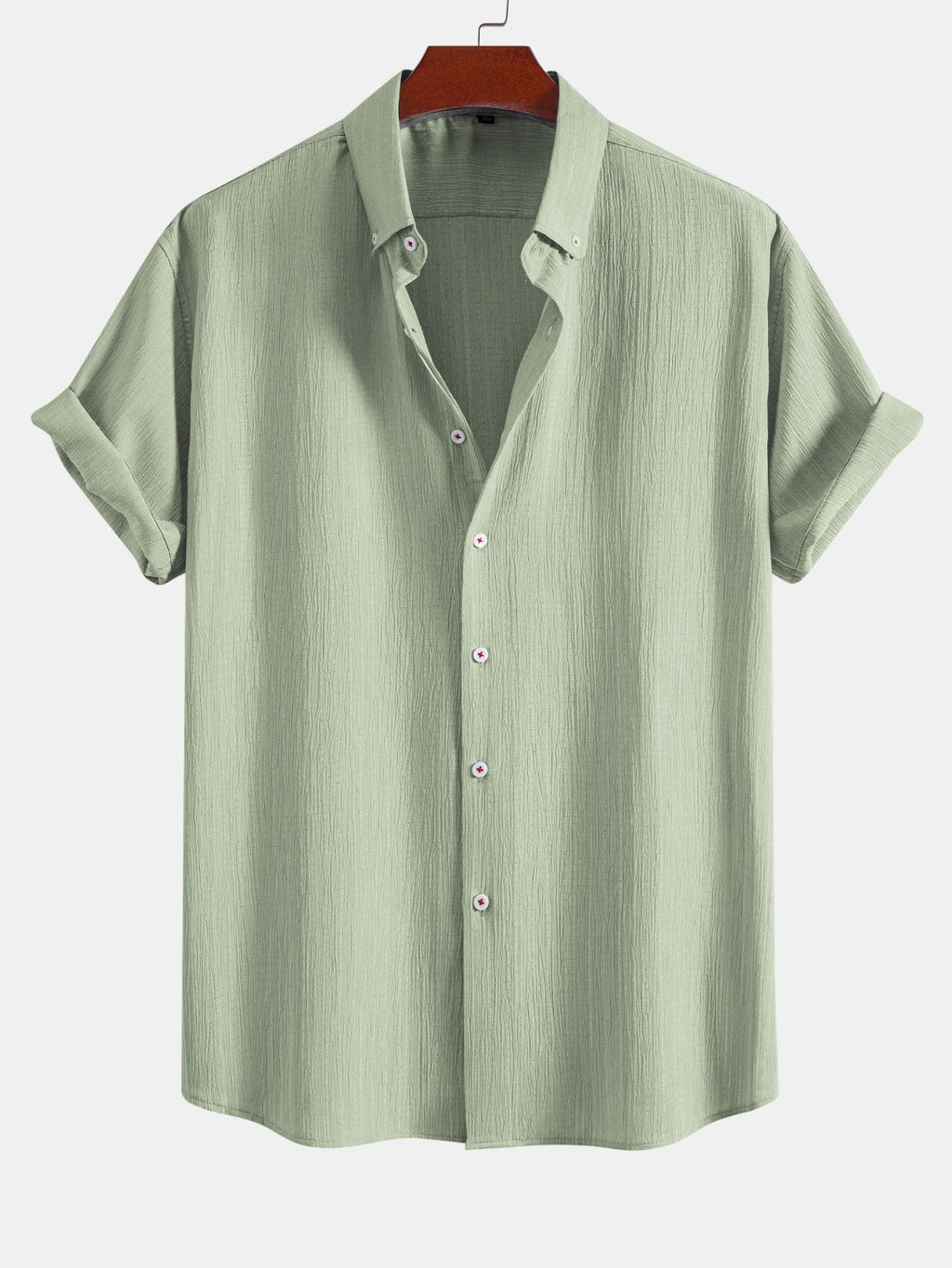 Crinkled Textured Button Down Shirt