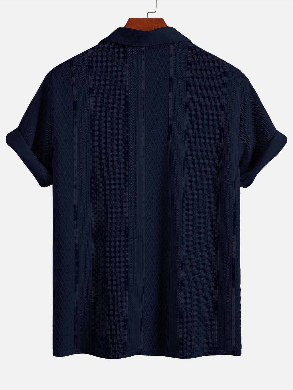 Geometric Jacquard Button Up Shirt