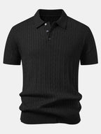 Twisted Jacquard Knit Polo & Slim Fit Tapered Trousers