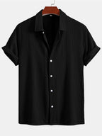 Geometric Jacquard Button Up Shirt