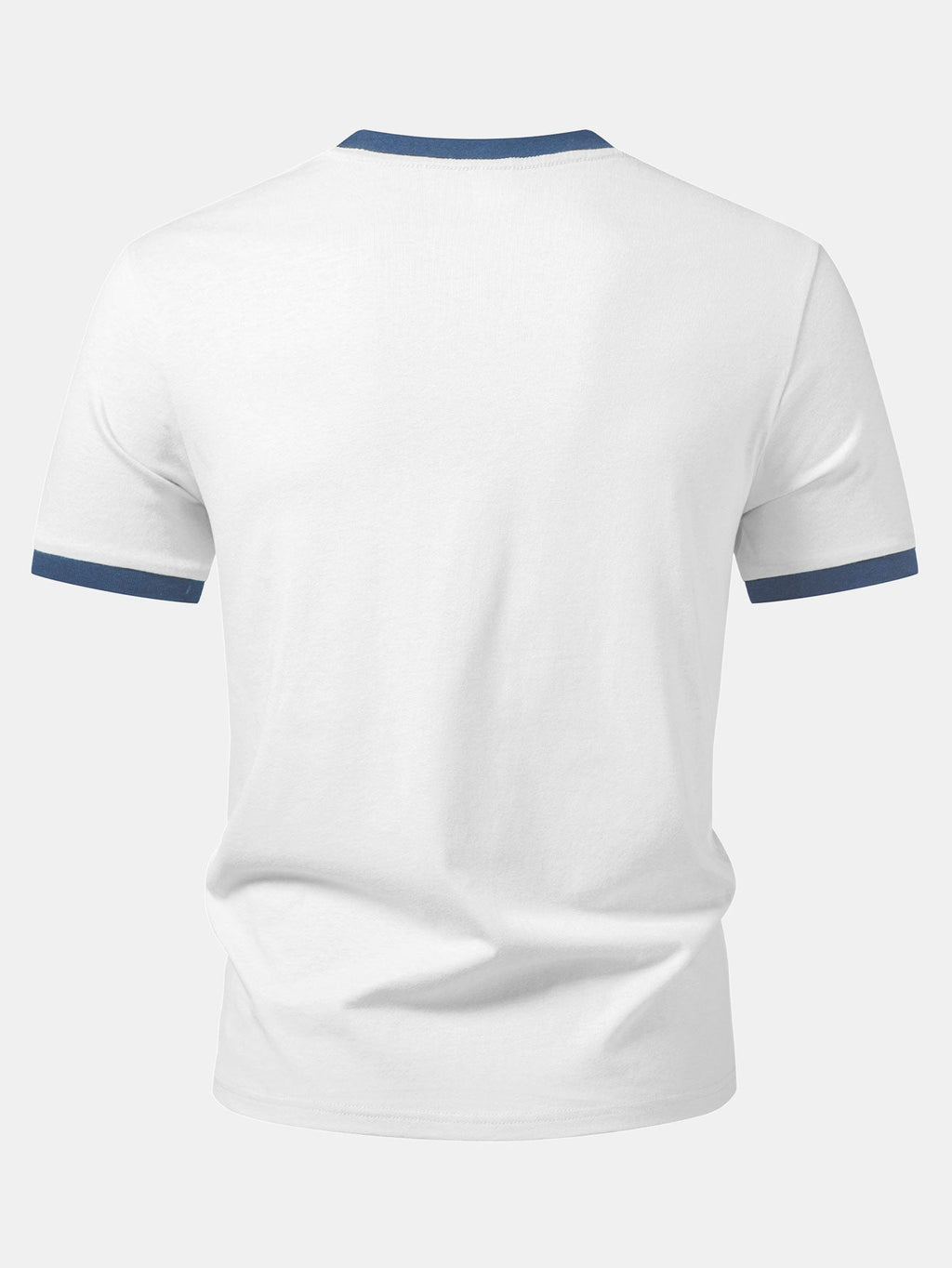 Marine Life Print Contrast Ringer T-Shirt