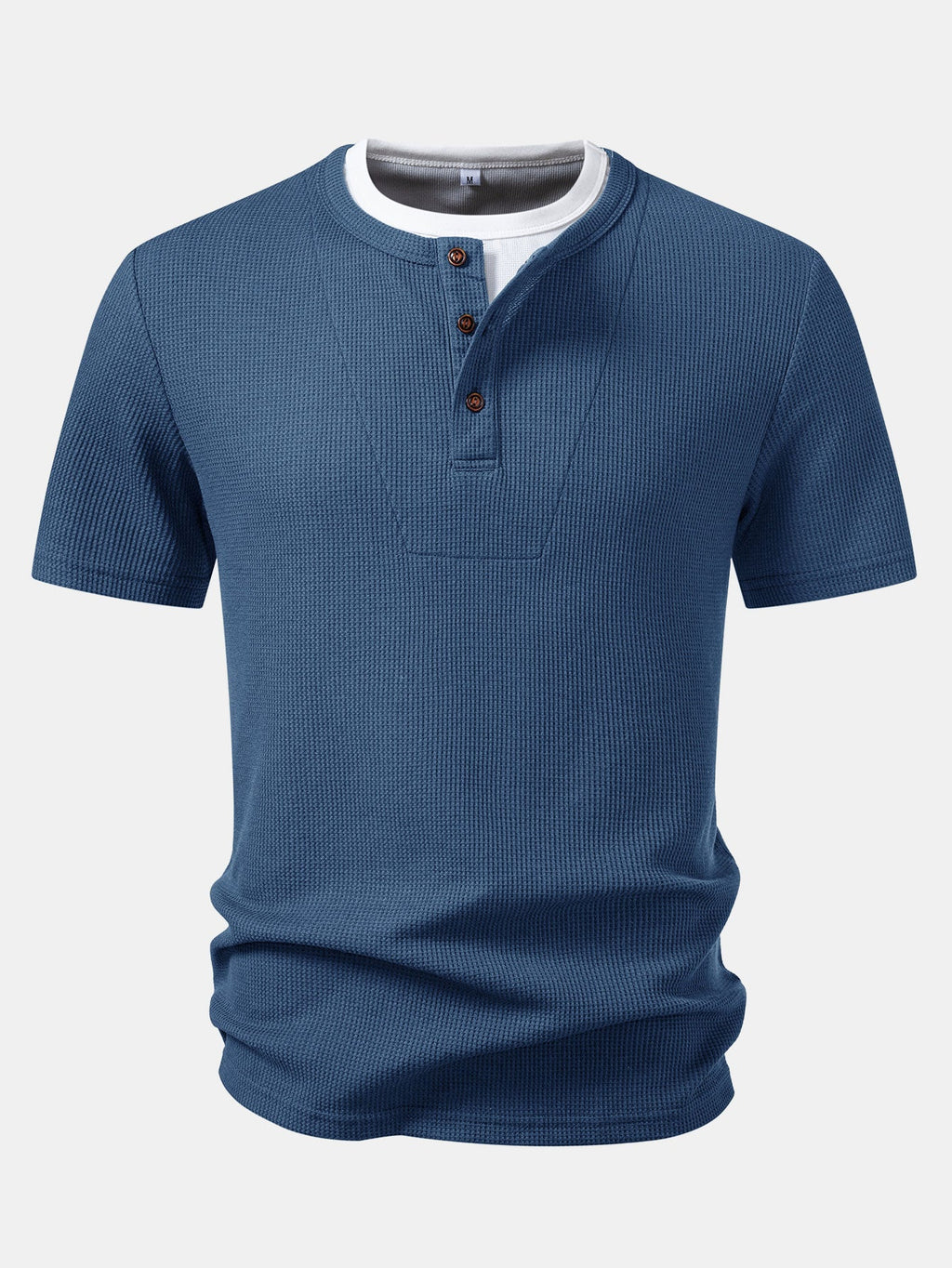 2 In 1 Waffle Henley Shirt