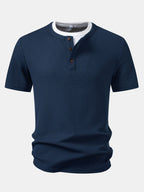 2 In 1 Waffle Henley Shirt