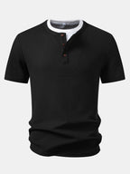 2 In 1 Waffle Henley Shirt