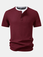 2 In 1 Waffle Henley Shirt