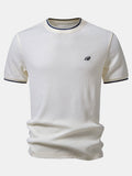 Contrast Trim Waffle Ringer T-Shirt