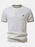 Contrast Trim Waffle Ringer T-Shirt
