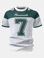 Contrast Number 7 Knit T-Shirt