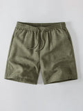 Linen Look Drawstring 7" Shorts